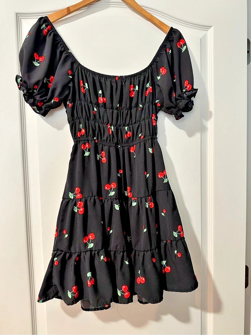 Liberty Love Mini Cherry Print Dress Size Medium Like New